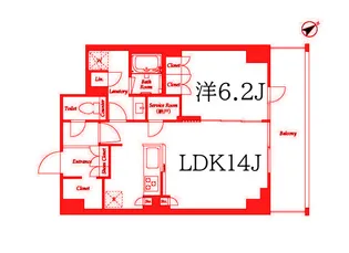 レックスガーデン横浜反町公園【5階】の間取り