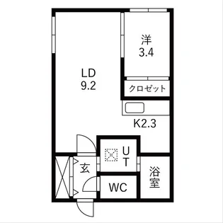 北海道札幌市北区北三十七条西3【マンション】の間取り
