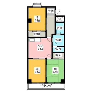 ハイツ・エスポアール【2階】の間取り