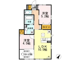 広島県三次市畠敷町【アパート】の間取り