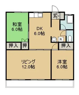 崎原第3マンション【3階】の間取り
