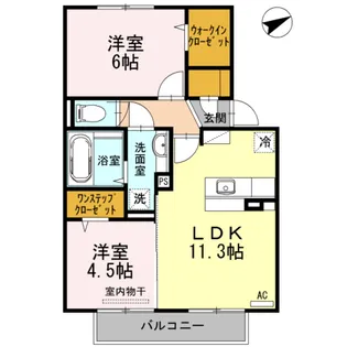 福岡県久留米市東櫛原町【アパート】の間取り