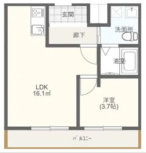 ミッドタウン原市【3階】の間取り