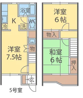 千葉県千葉市花見川区検見川町5【アパート】の間取り