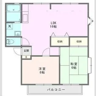 チェリーヒルズB【1階】の間取り