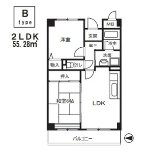 大阪府大阪市東淀川区小松3【マンション】の間取り