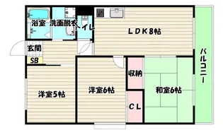 兵庫県尼崎市七松町2【マンション】の間取り