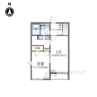 レオネクスト寺本【1階】の間取り