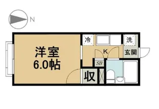 アローハイツ【1階】の間取り