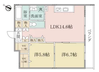 (シニア限定)ヘーベルヴィレッジ武蔵浦和西口~コンフォートレジデンス武【1階】の間取り