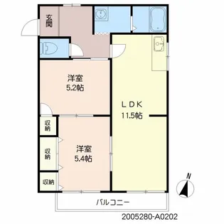 ファミール田迎【2階】の間取り