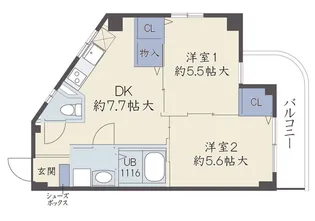 バンブス守口【2階】の間取り