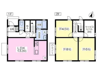 静岡県静岡市駿河区小鹿【一戸建】の間取り