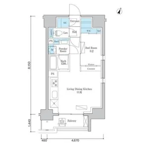 東京都板橋区清水町【マンション】の間取り