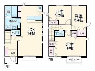 埼玉県三郷市中央4【一戸建】の間取り