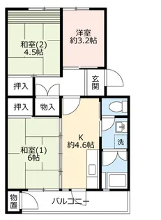 UR小栗栖北【5階】の間取り