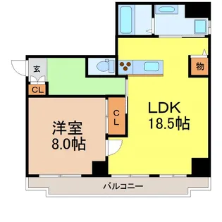愛知県名古屋市東区東桜1【マンション】の間取り