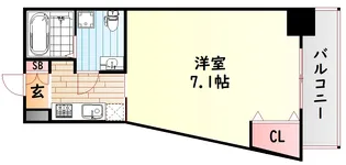 ブルービー玉造【3階】の間取り