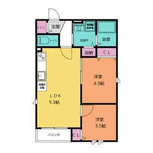 apartment宝生町【1階】の間取り