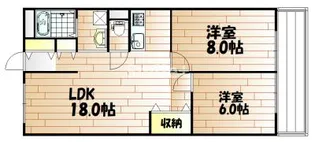 ホークメゾン岡山【3階】の間取り