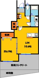 ヴァン・ヌーボ【1階】の間取り
