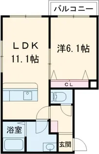 プルミエール深堀【4階】の間取り