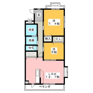 ベンメリア【2階】の間取り