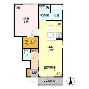 エバーグリーンB【1階】の間取り