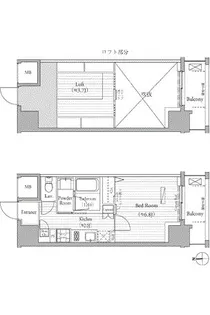 ミュゼ南麻布【7階】の間取り