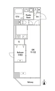 アルファコート谷在家【10階】の間取り