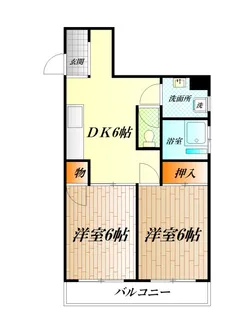 ガーベラマンション汐入【4階】の間取り