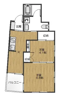 カーサ・デ・ロサ【2階】の間取り