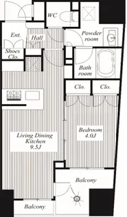 インプレストコア四谷坂町【5階】の間取り
