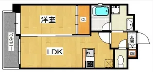 高宮ラ・ルース【5階】の間取り