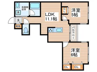 Palmier下馬【2階】の間取り