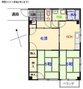 西原マンション【3階】の間取り