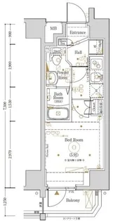 阪東橋KNOTS【4階】の間取り