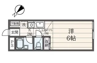 ツインパレスB【1階】の間取り