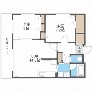 オクトブランシュ【4階】の間取り