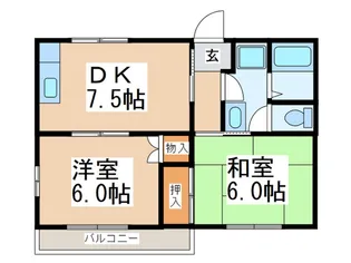 メゾン杉山【2階】の間取り