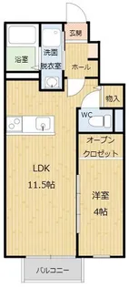 アステラス八乙女【1階】の間取り