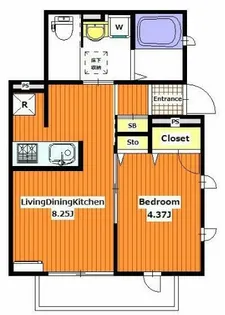 リベルテ【1階】の間取り