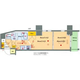 パレ・ホームズ飛鳥山【11階】の間取り