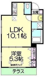 ホワイトコート【1階】の間取り