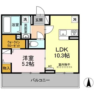 フォール B【2階】の間取り