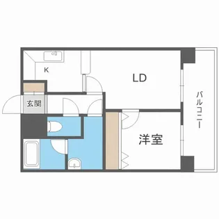 ライオンズマンション北大前【8階】の間取り