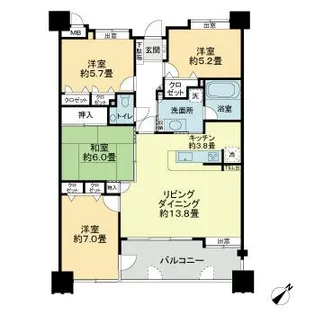 エイルマンション大道【5階】の間取り