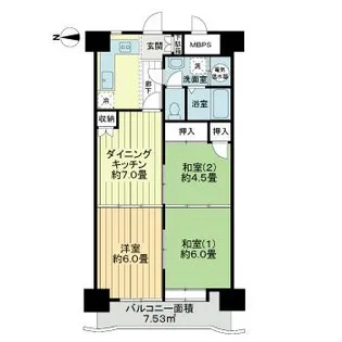 ライオンズマンション春日町【10階】の間取り