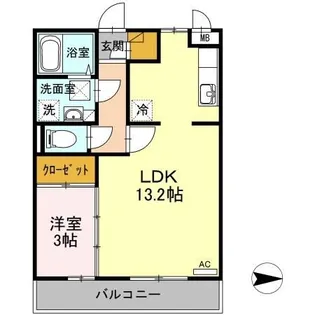 エスト・クレールII【3階】の間取り