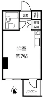 ドミール池袋【8階】の間取り